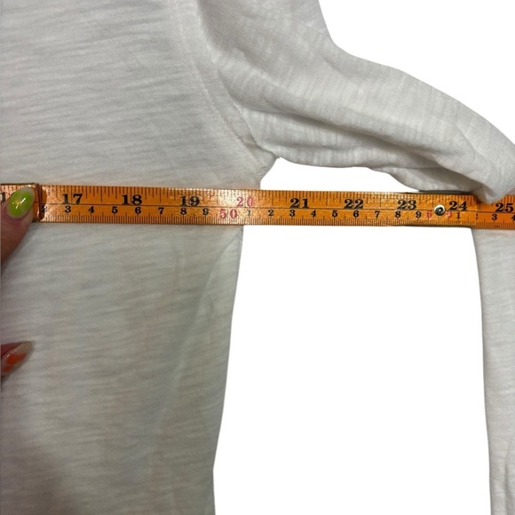 Free People Slouchy White Kimmi Long-Sleeve Cowlneck Top Size XS - Picture 8 of 10